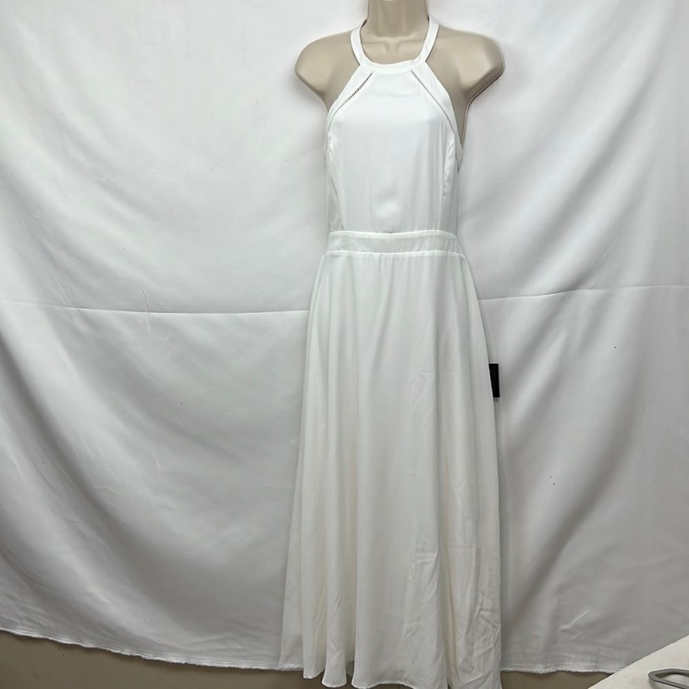 Lulu's White Halter Midi Dress - Picture 7 of 16